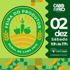Feira do Produtor Rural de Cabo Frio acontece neste sábado (02) no Shopping Park Lagos