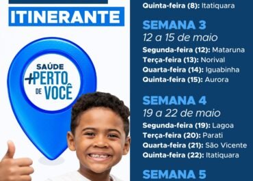Secretaria de Saúde de Araruama divulga cronograma de funcionamento do Ônibus Pediátrico