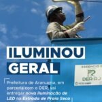 Prefeitura de Araruama vai inaugurar iluminação de LED nas rodovias RJ-132 e RJ-102