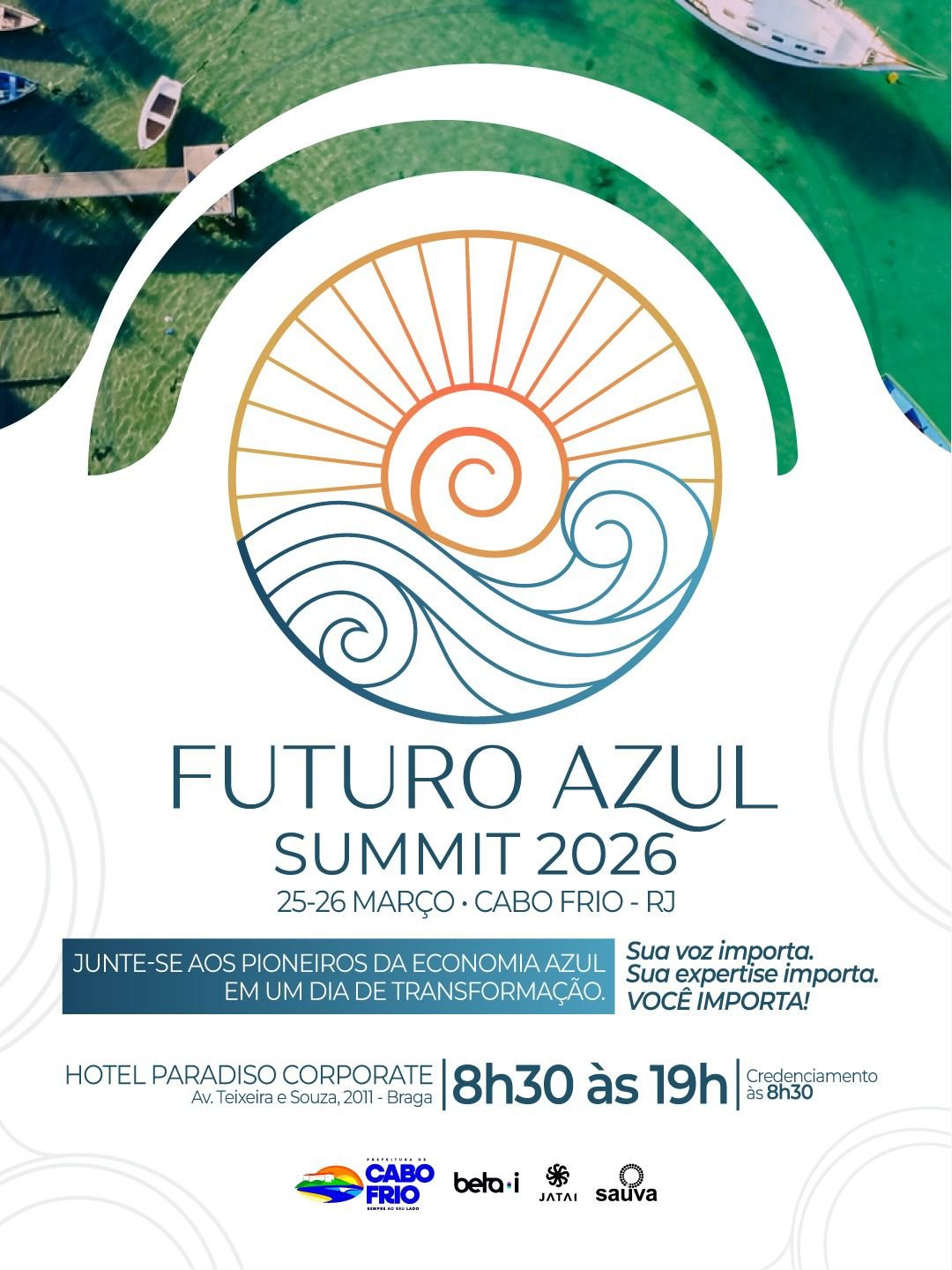 Cabo Frio sedia Futuro Azul Summit 2026