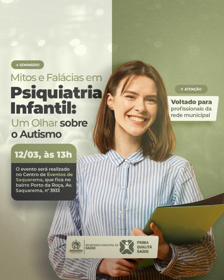 Prefeitura de Saquarema promove seminário sobre autismo e saúde mental infantil