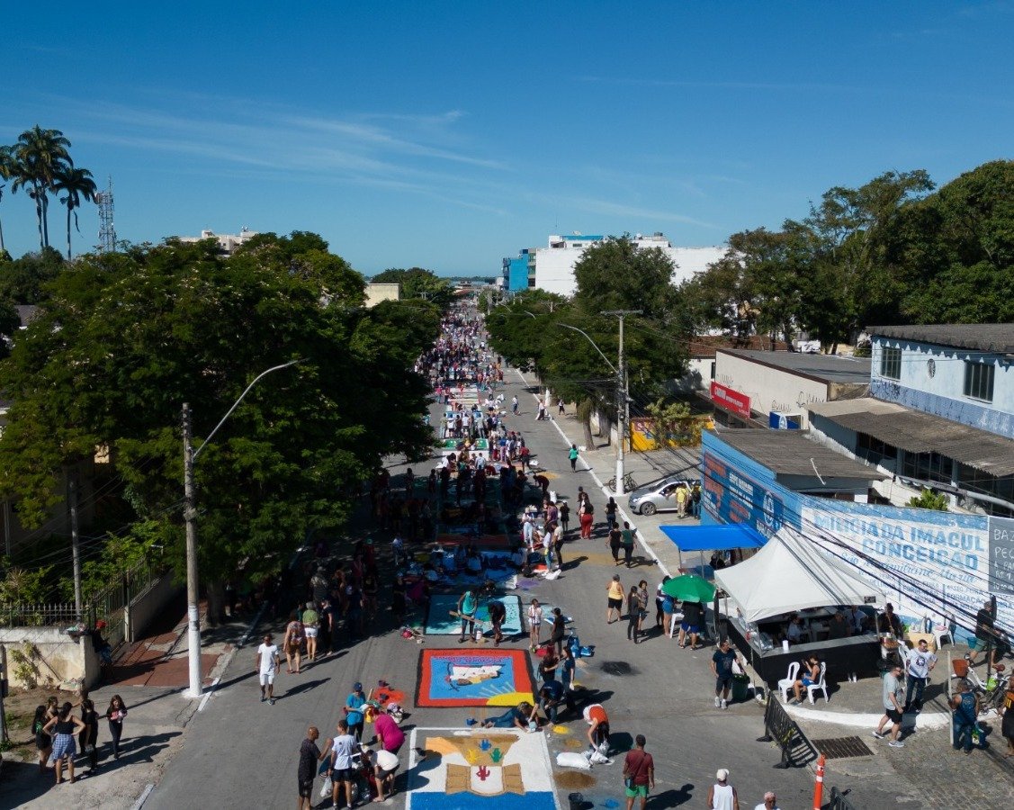 Inscrições para confecção dos tapetes de sal de Corpus Christi em Araruama terminam nesta quarta-feira (3)