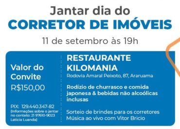 Corretores de imóveis da Região dos Lagos se reúnem em jantar comemorativo nesta sexta-feira (11)